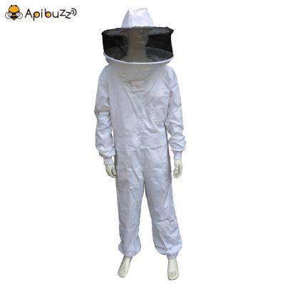 Apibuzz Sturdy Bee Keeping Suit Clothing with Round Hat-Veil Combo 