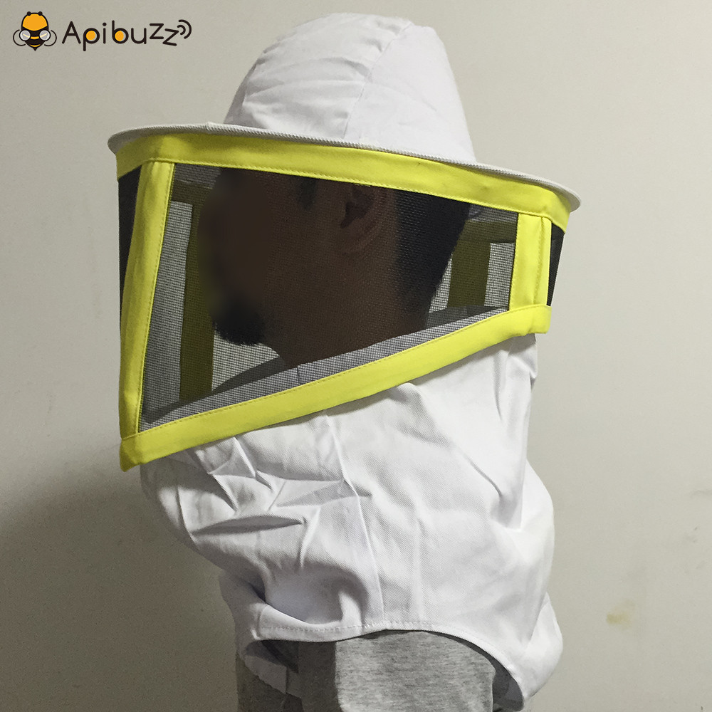 Apibuzz Square Folding Beekeeping Hat-Veil with Round Head Apiculture Tool Farm Fishing Anti-Insect Hat 
