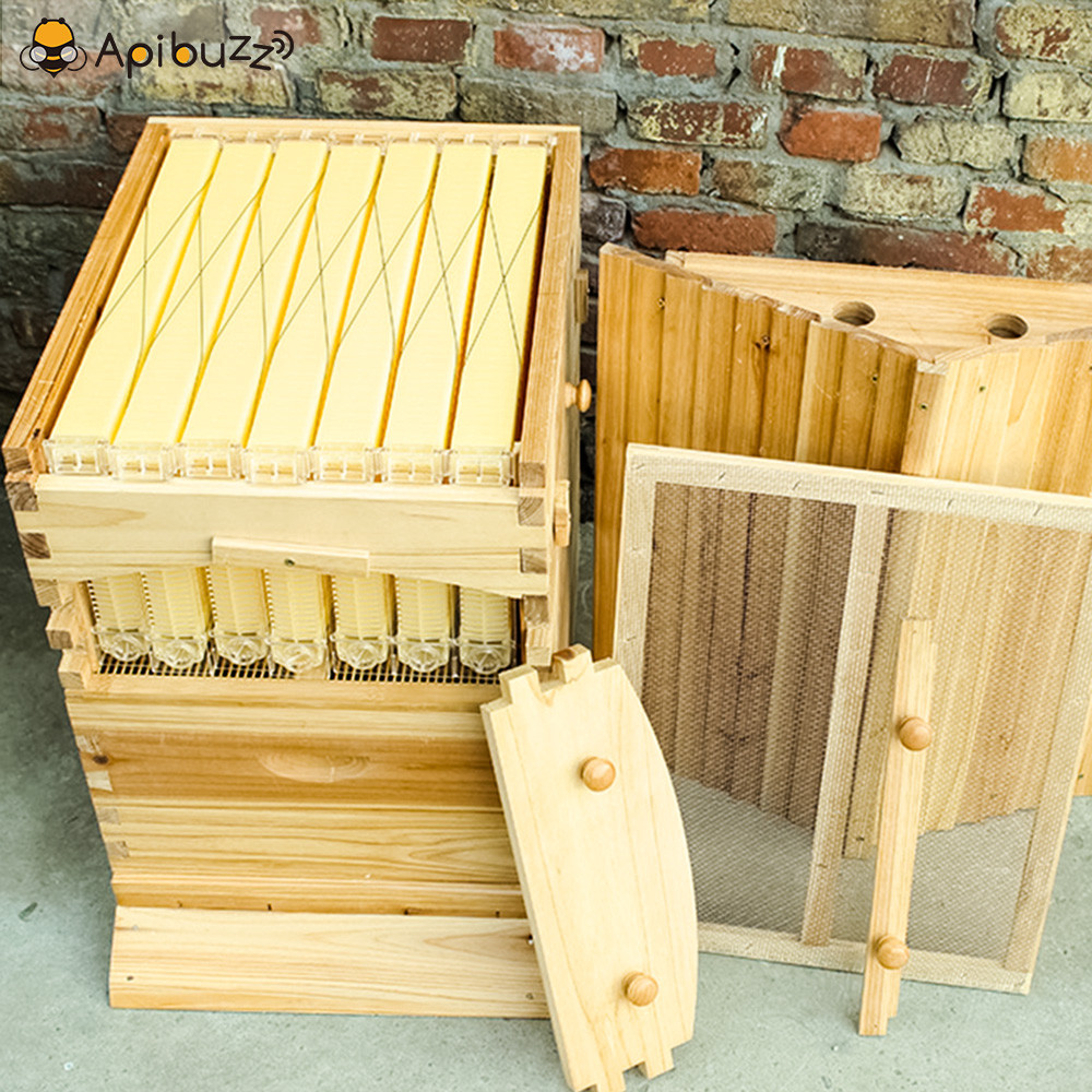 7 Auto Honey Bee Hive Frames Kit Raw Bee Hive Harvesting Beehive Frames UPS 