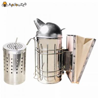 Stainless Steel Domed Top Honey Bee Smoker with Inner Tank Apiculture Beekeeping Equipment Hive Tool Supplies