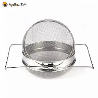 SS 80-100 Meshes/cm Adjustable Double Sieve Honey Strainer Filtering Apiculture Beekeeping Honey Bee Equipment Tool Supplies