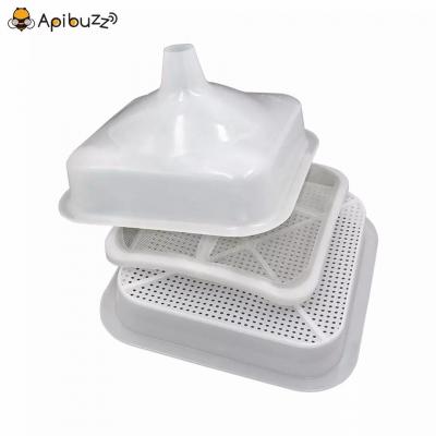 PP Plastic 50-80 Meshes/cm Double Sieve Honey Strainer with Funnel Filtering Apiculture Machine Beekeeping Equipment Supplies