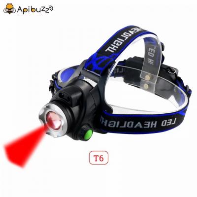 T6 Waterproof Led Head Lamp Rechargeable Hand Wave Sensor Beekeeping Red Headlamp Bee Keeping Tool Apiculture Equipment